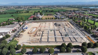 posa del primo pilastro per il nuovo MilEast Logistics Park
