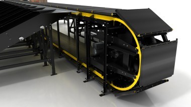 Interroll presenta il nuovo Crossbelt Sorter verticale