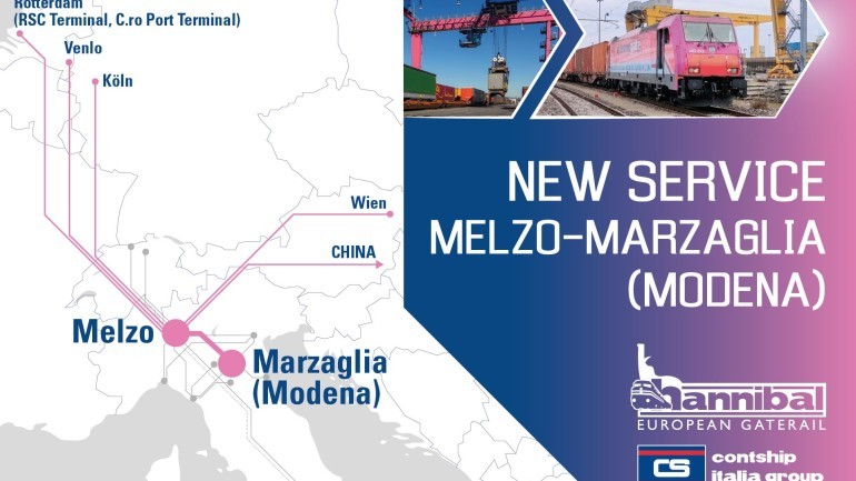 Servizio ferroviario Oceangate tra i terminal di Melzo e Marzaglia